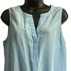 Lily Pulitzer Silk Light Blue Sleeveless Women's Top Sz M